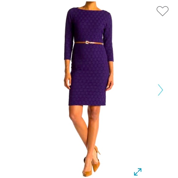 Beautiful Vibrant Purple Sharagano Sweater Dress - Picture 2 of 6